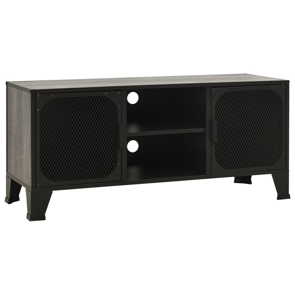 vidaXL TV Cabinet Grey 105x36x47 cm Metal and MDF