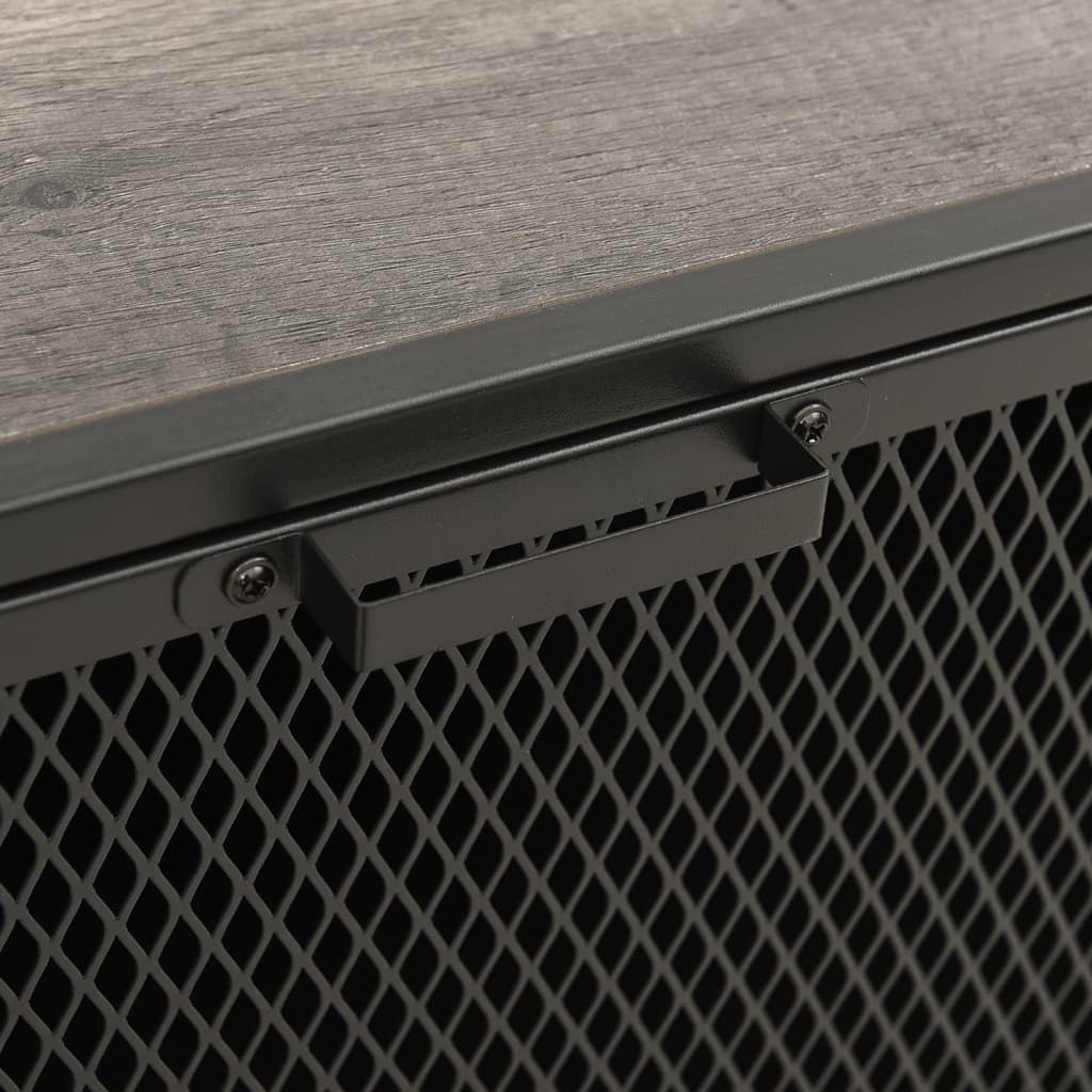 vidaXL Storage Cabinet Grey 72x36x82 cm Metal and MDF