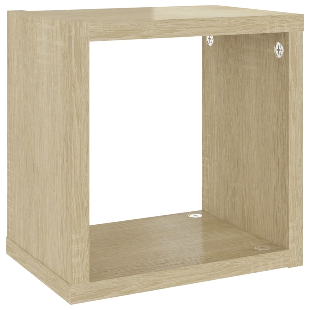 vidaXL Wall Cube Shelves 4 pcs Sonoma Oak 22x15x22 cm