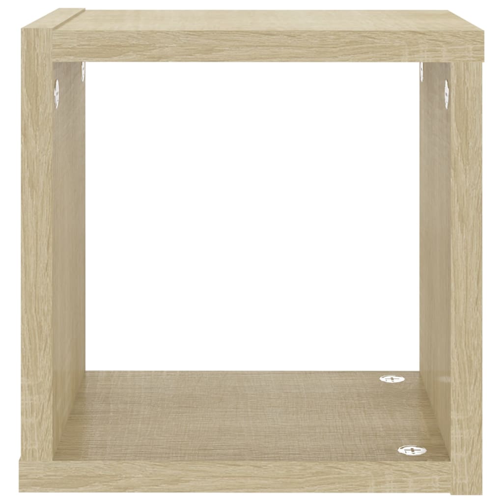 vidaXL Wall Cube Shelves 4 pcs Sonoma Oak 22x15x22 cm