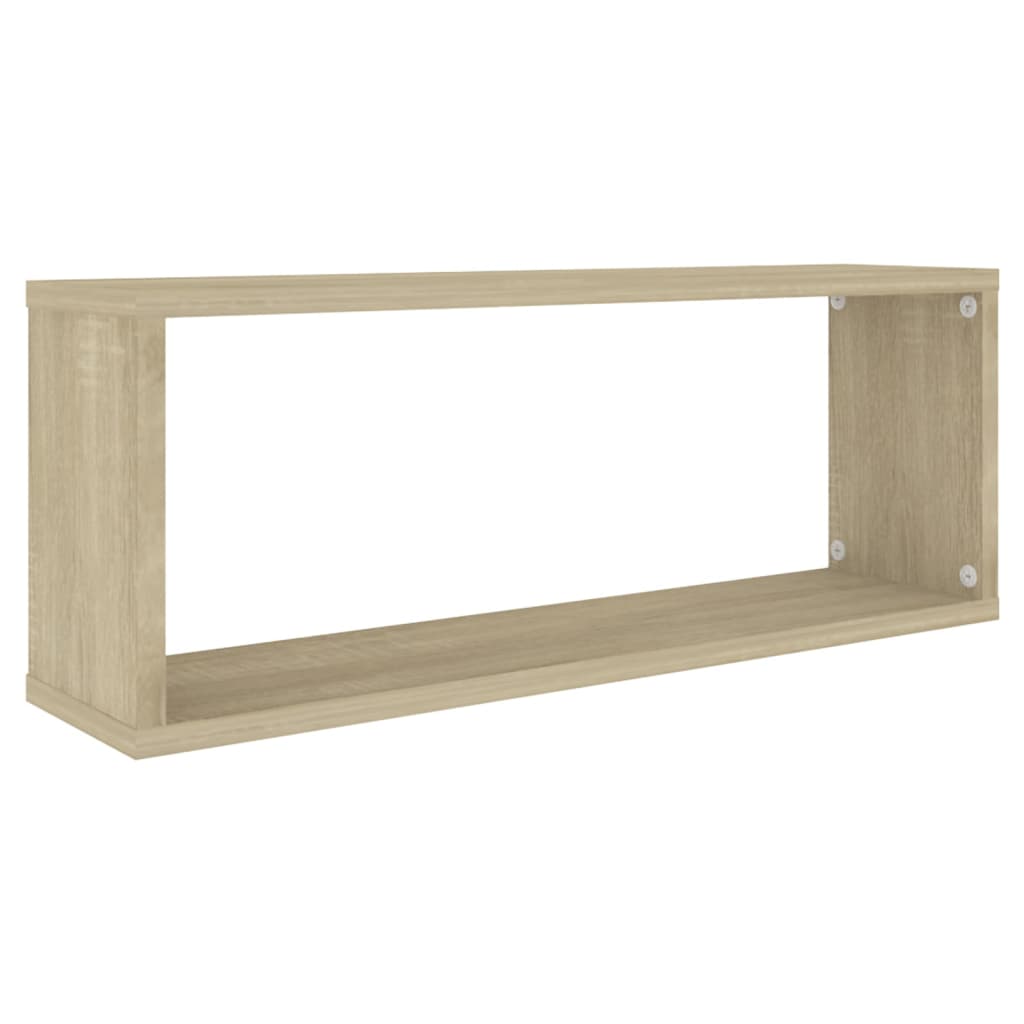vidaXL Wall Cube Shelves 6 pcs Sonoma Oak 60x15x23 cm Engineered Wood