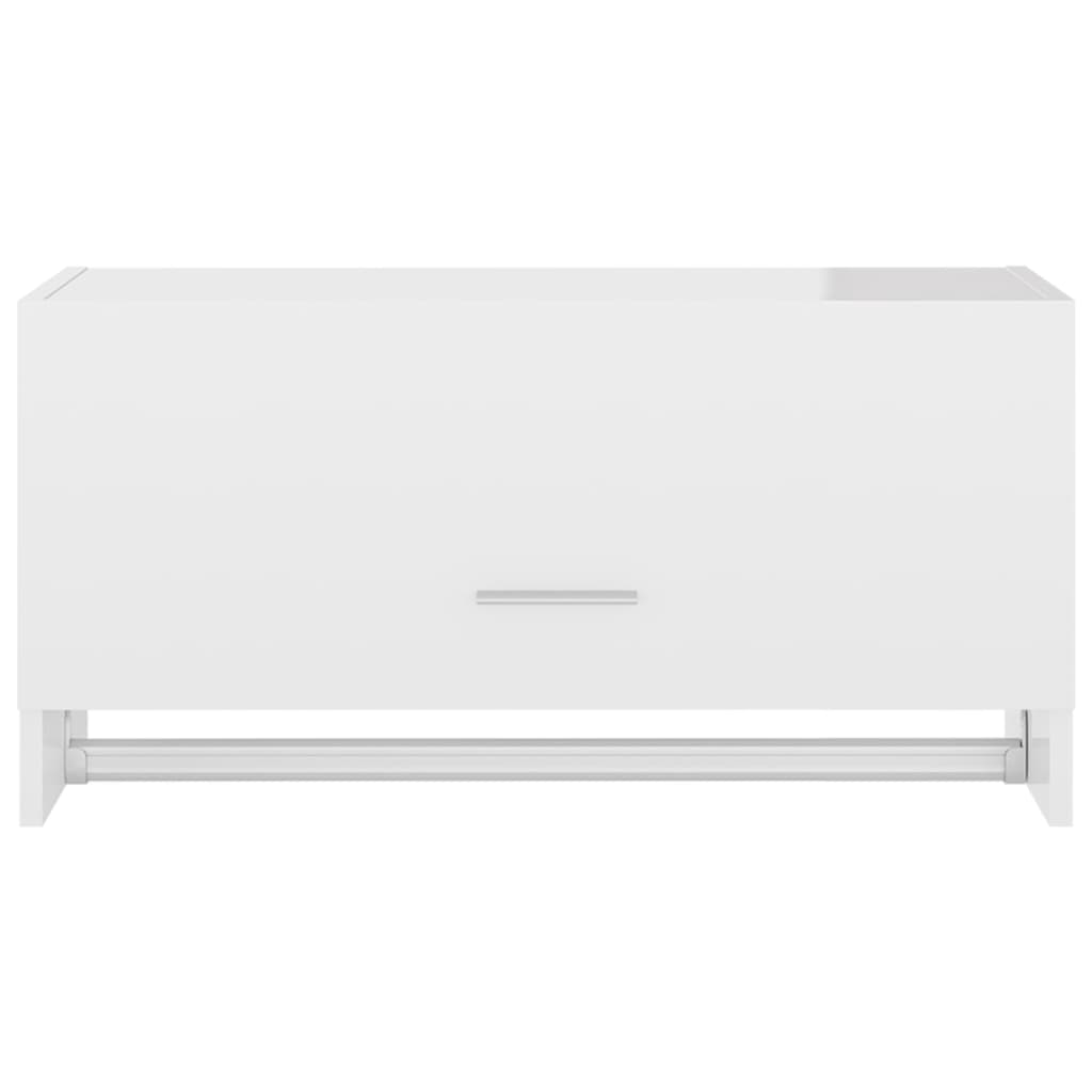 vidaXL Wardrobe High Gloss White 70x32.5x35 cm Engineered Wood