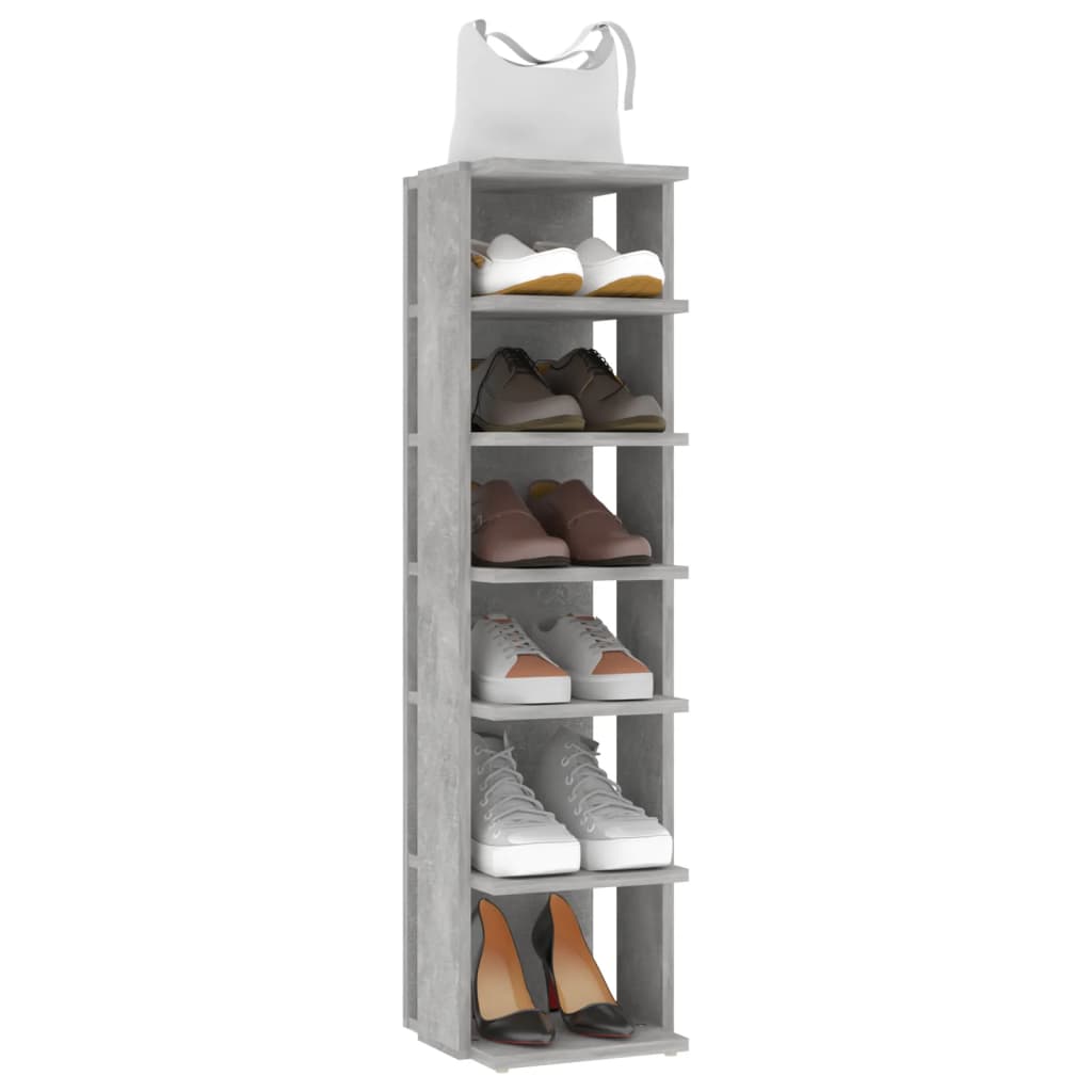 vidaXL Shoe Cabinets 2 pcs Concrete Grey 27.5x27x102 cm