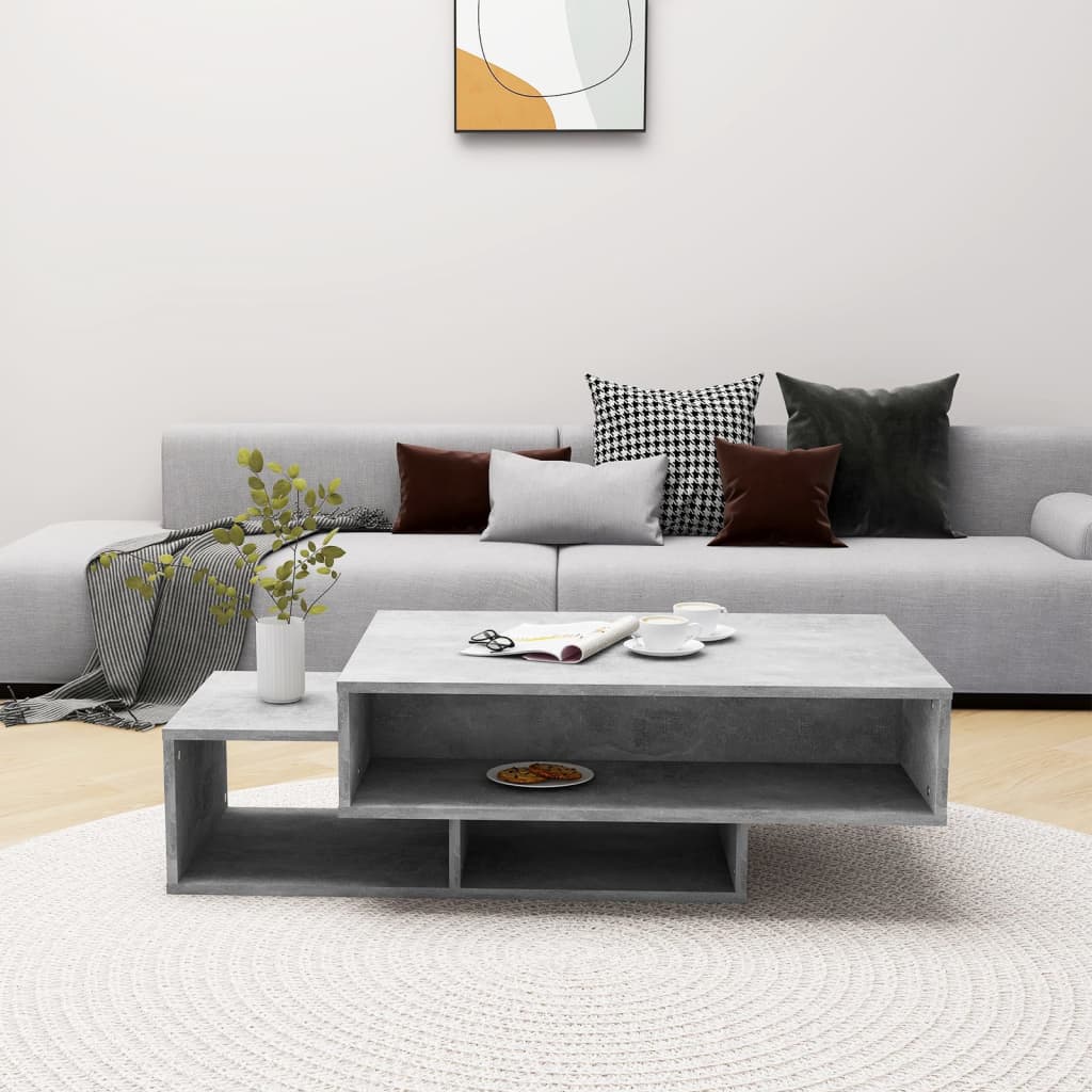 vidaXL Coffee Table Concrete Grey 105x55x32 cm Engineered Wood