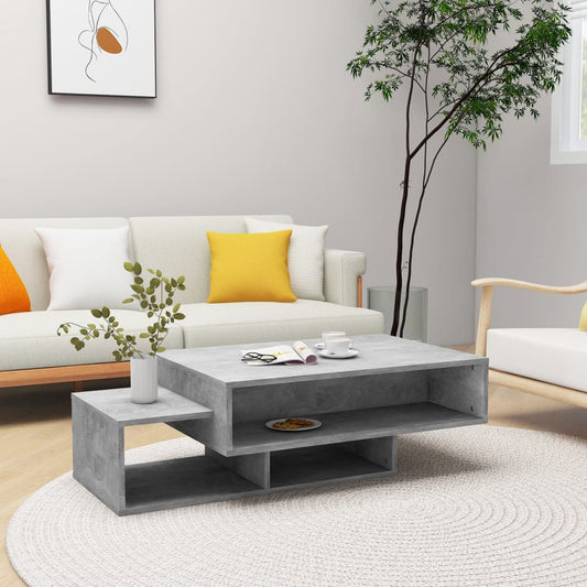 vidaXL Coffee Table Concrete Grey 105x55x32 cm Engineered Wood