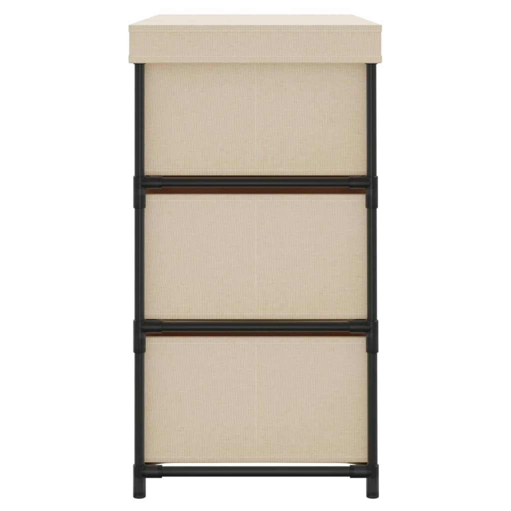 vidaXL Storage Cabinet with 6 Drawers 55x29x55 cm Cream Steel
