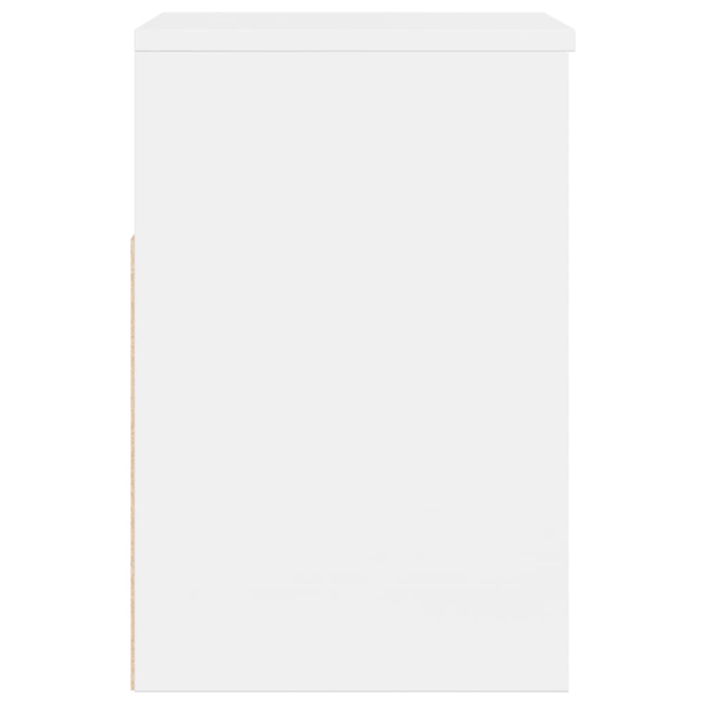 vidaXL Shoe Bench High Gloss White 60x30x45 cm Engineered Wood