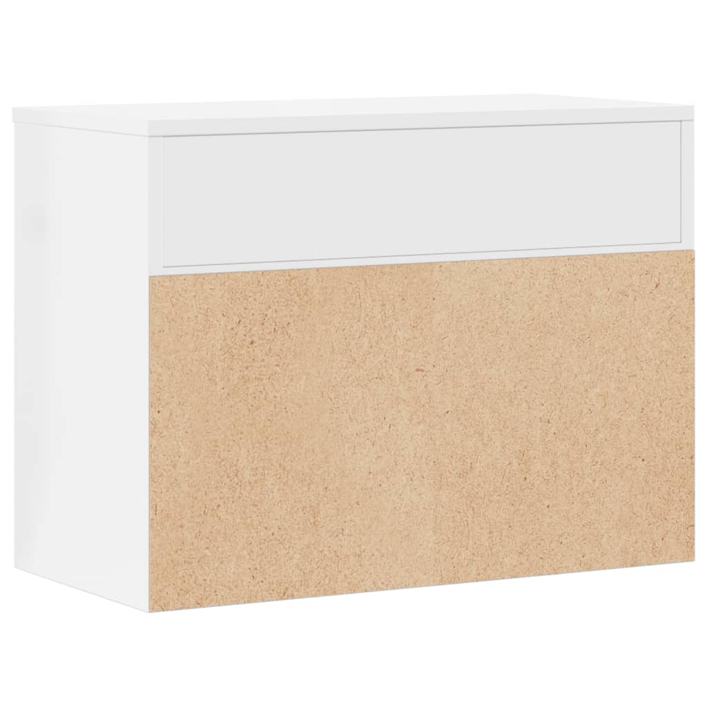 vidaXL Shoe Bench High Gloss White 60x30x45 cm Engineered Wood