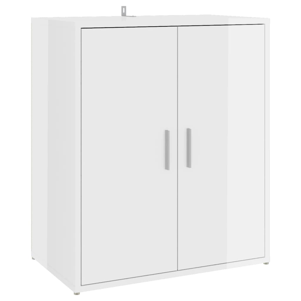 vidaXL Shoe Cabinet High Gloss White 60x35x70 cm Engineered Wood