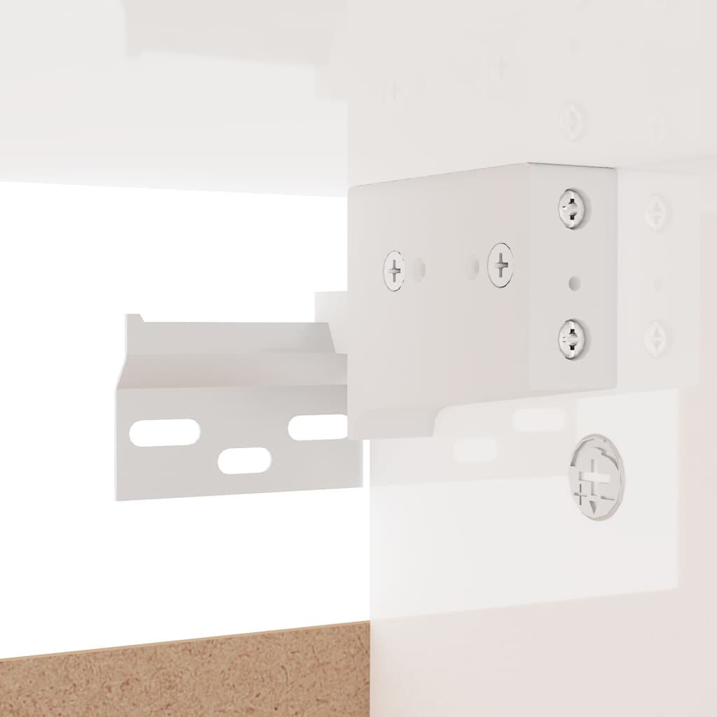 vidaXL Shoe Cabinet High Gloss White 60x35x70 cm Engineered Wood