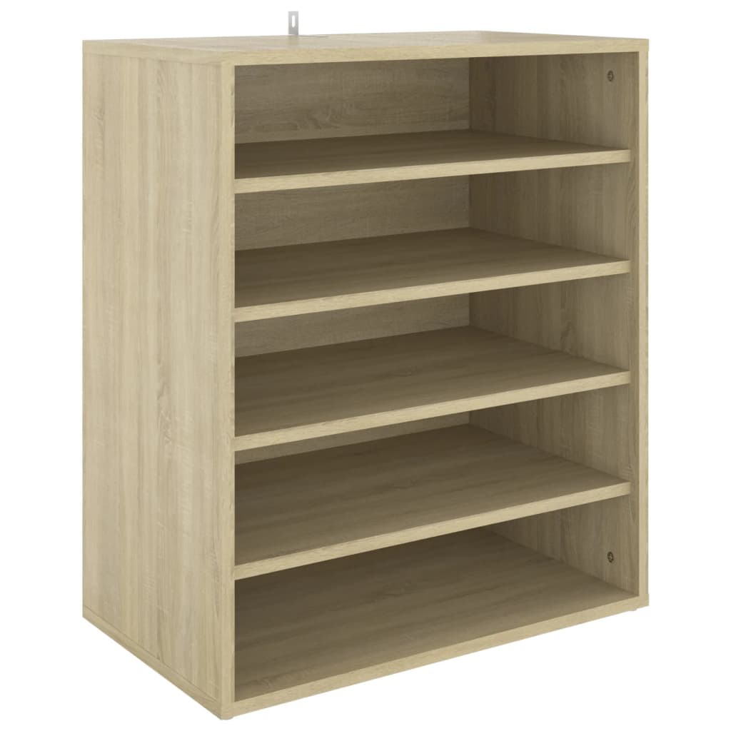 vidaXL Shoe Cabinet Sonoma Oak 60x35x70 cm Engineered Wood
