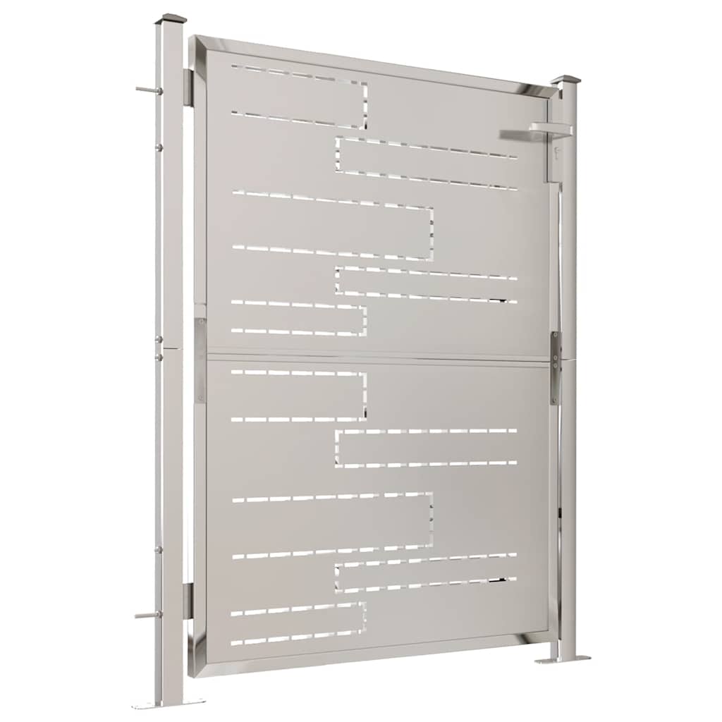 vidaXL Garden Gate 100x125 cm Stainless Steel