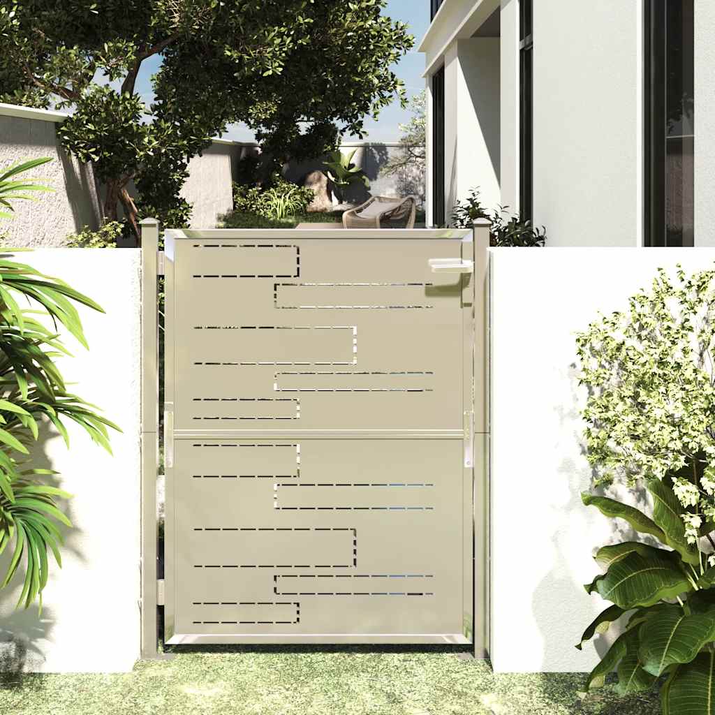 vidaXL Garden Gate 100x125 cm Stainless Steel