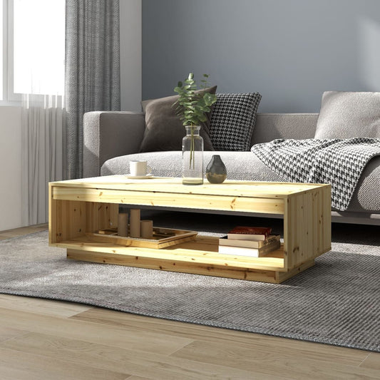 vidaXL Coffee Table 110x50x33.5 cm Solid Firwood