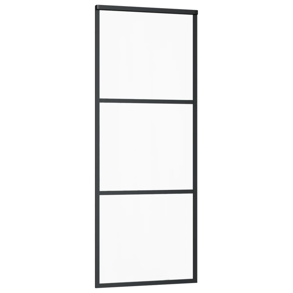 vidaXL Sliding Door with Hardware Set ESG Glass&Aluminium 76x205 cm
