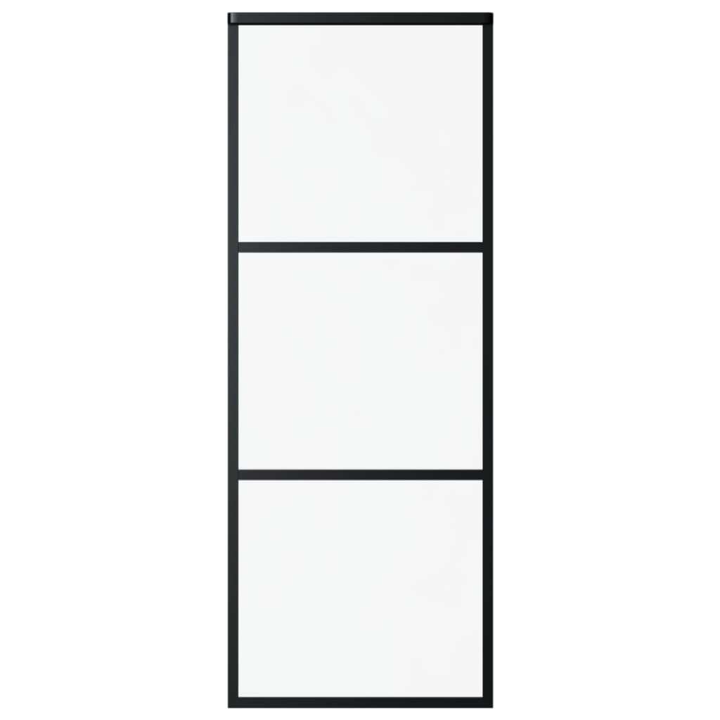vidaXL Sliding Door with Hardware Set ESG Glass&Aluminium 76x205 cm