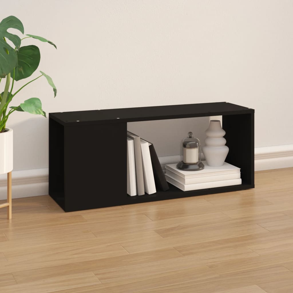 vidaXL TV Cabinet Black 80x24x32 cm Engineered Wood
