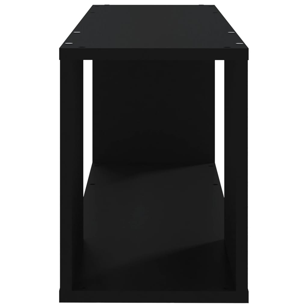vidaXL TV Cabinet Black 80x24x32 cm Engineered Wood
