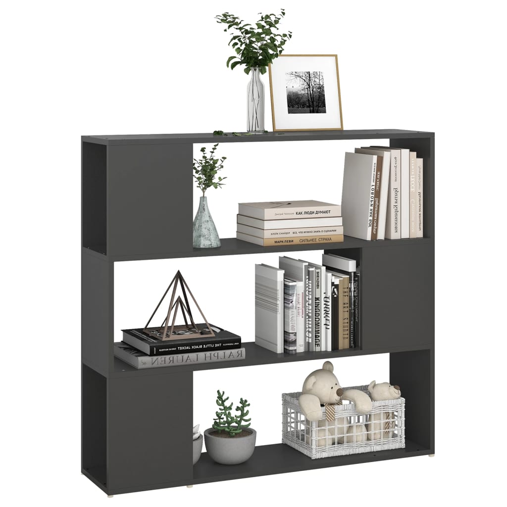 vidaXL Book Cabinet Room Divider Grey 100x24x94 cm