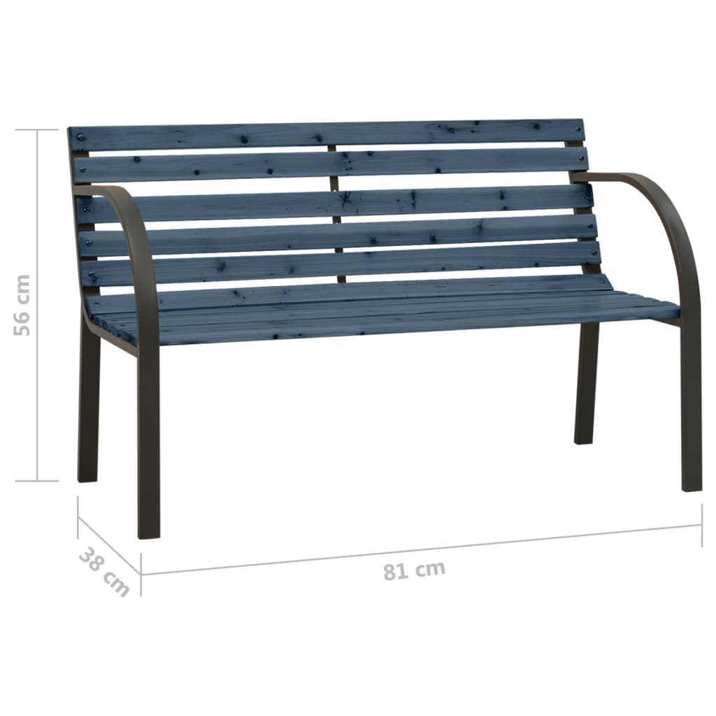 vidaXL Children Garden Bench 81 cm Solid Wood Chinese Fir Grey