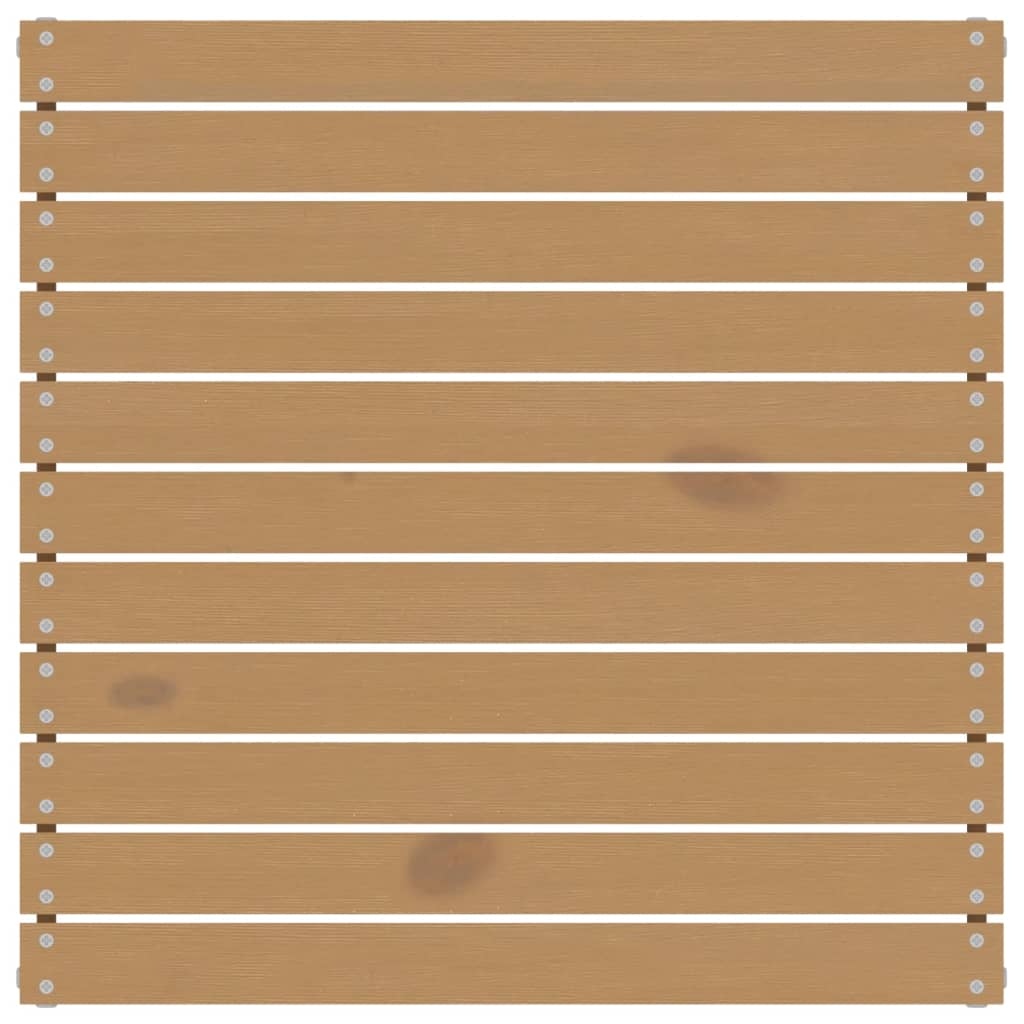 vidaXL 3 Piece Garden Lounge Set with Cream Cushions Solid Pinewood