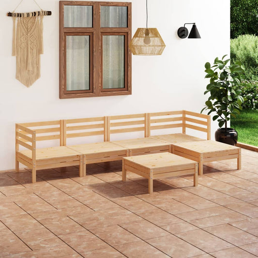 vidaXL 6 Piece Garden Lounge Set Solid Pinewood