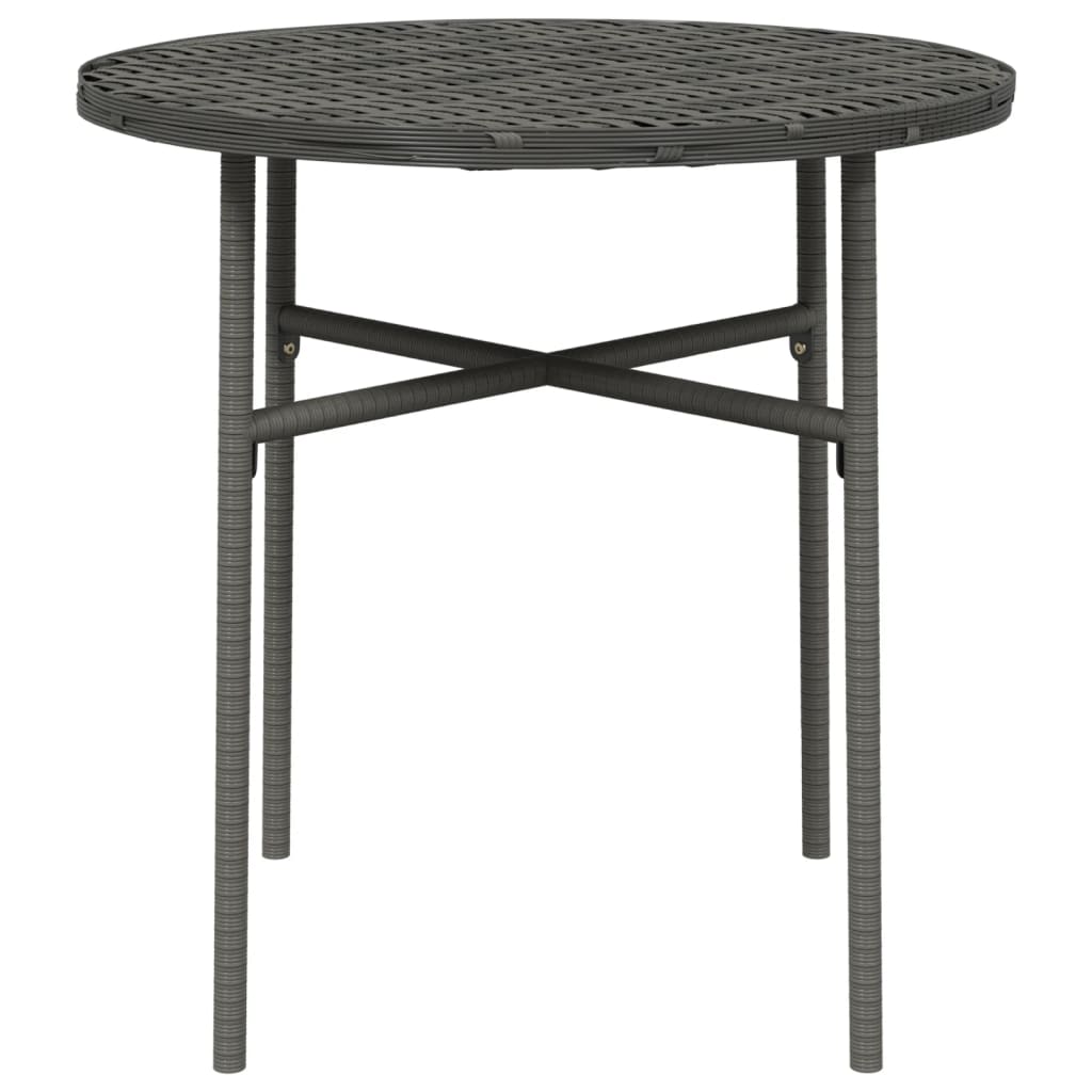 vidaXL Tea Table Grey 45 cm Poly Rattan