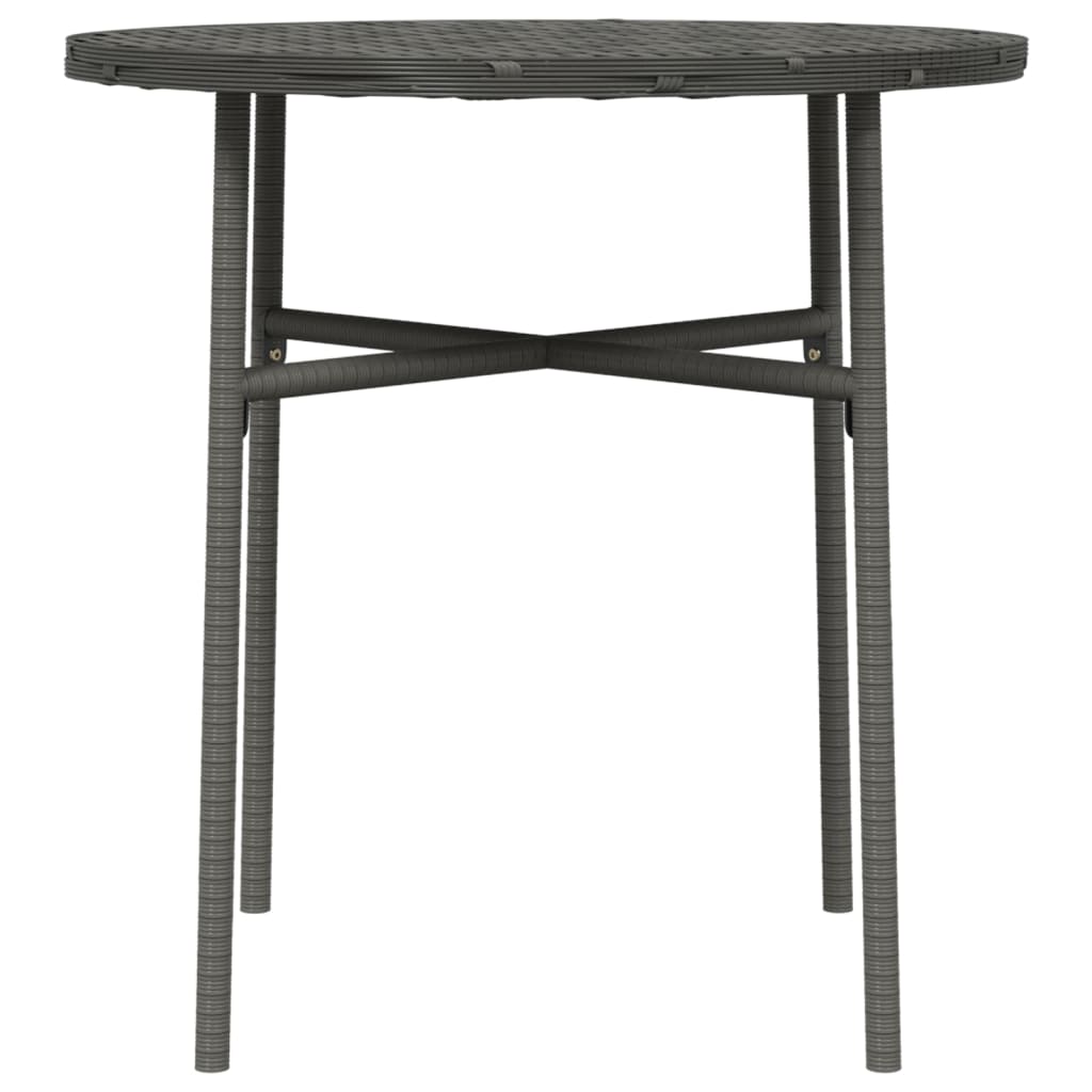 vidaXL Tea Table Grey 45 cm Poly Rattan