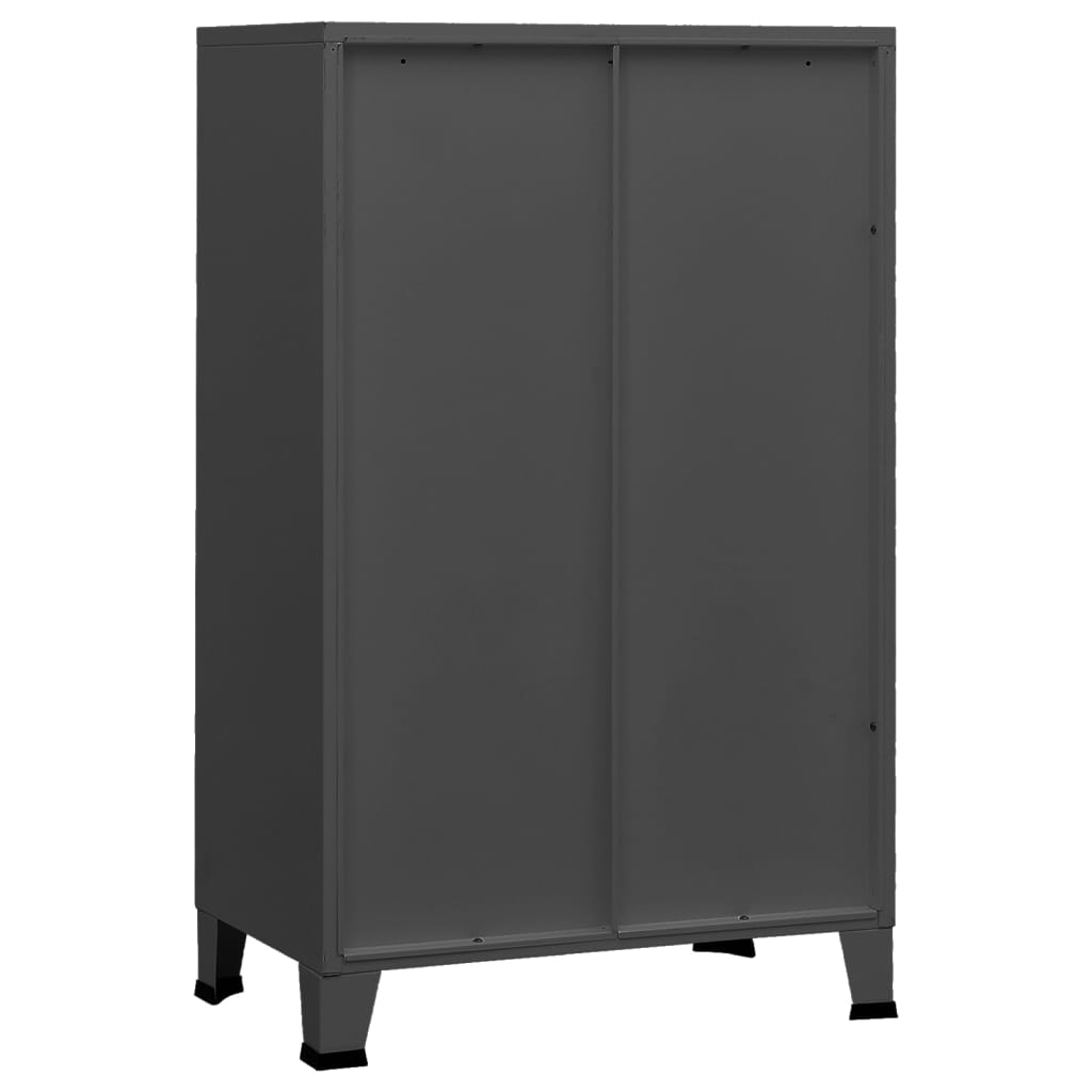 vidaXL Industrial Storage Chest Anthracite 70x40x115 cm Metal