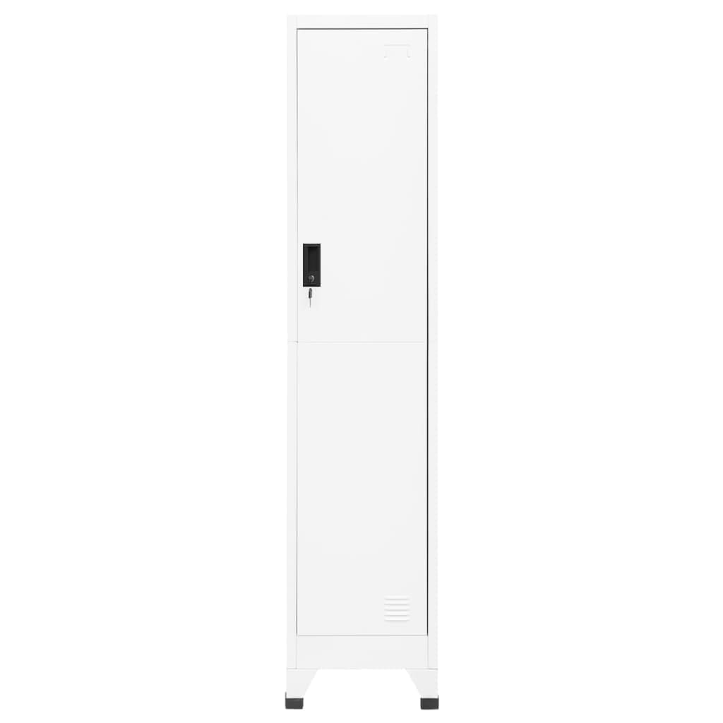 vidaXL Locker Cabinet White 38x45x180 cm Steel