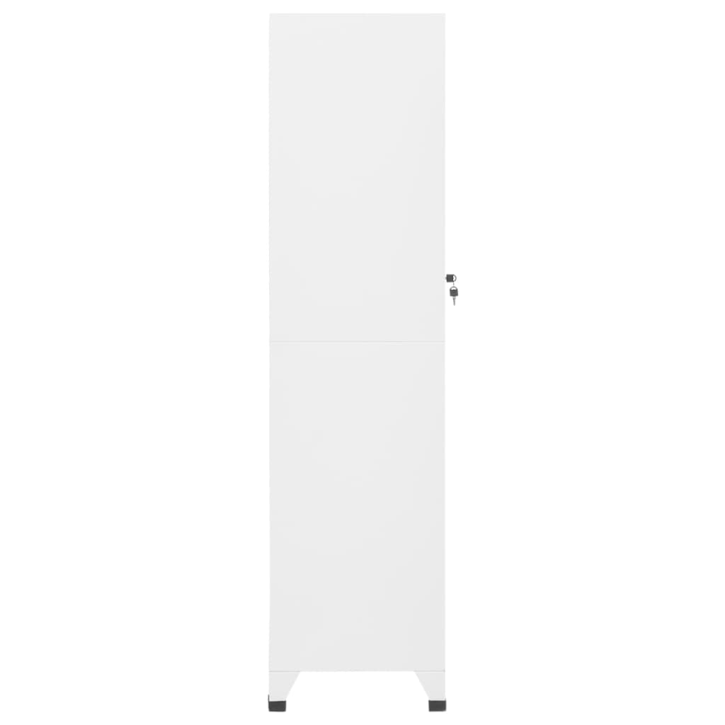 vidaXL Locker Cabinet White 38x45x180 cm Steel