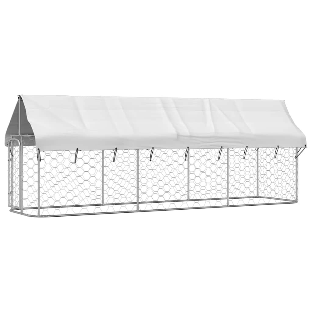 vidaXL Outdoor Dog Kennel with Roof 400x100x150 cm