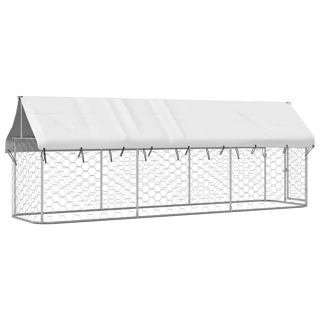 vidaXL Outdoor Dog Kennel with Roof 400x100x150 cm