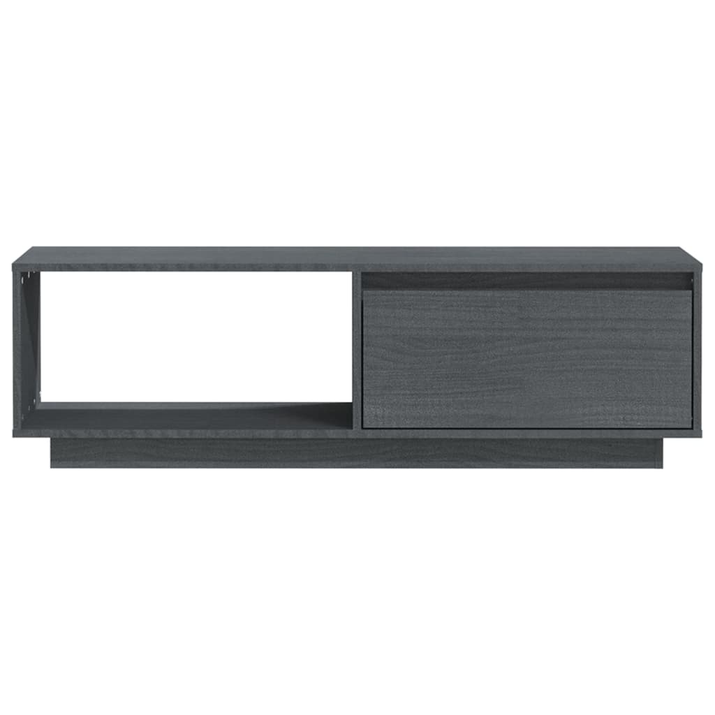 vidaXL TV Cabinet Grey 110x30x33.5 cm Solid Pinewood