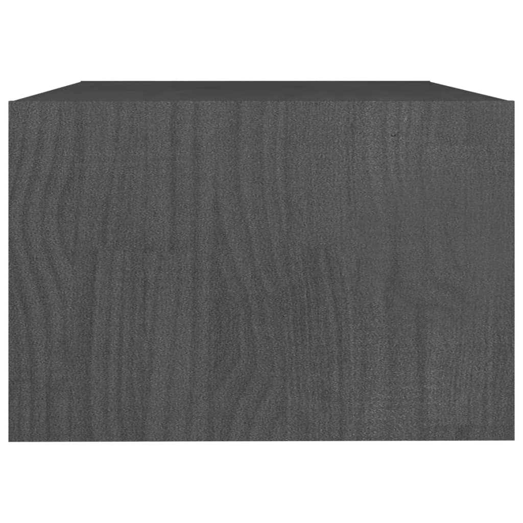 vidaXL Coffee Table Grey 75x50x33.5 cm Solid Pinewood