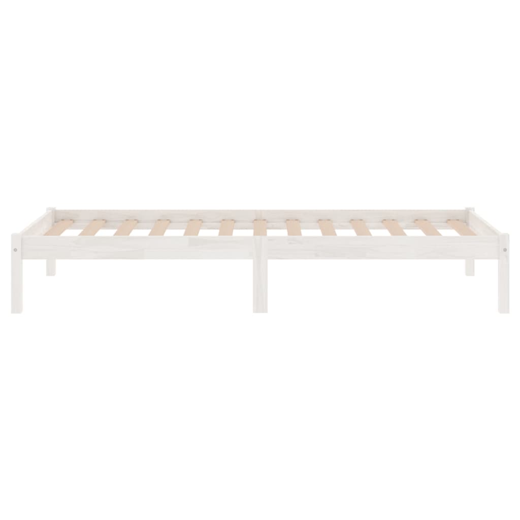 vidaXL Bed Frame without Mattress White Solid Wood 90x190 cm