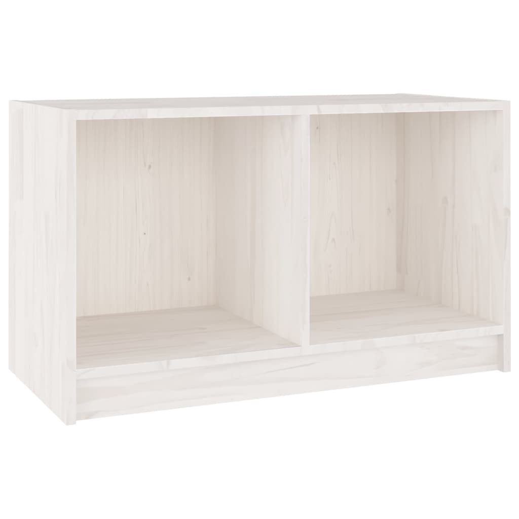 vidaXL TV Cabinet White 70x33x42 cm Solid Pinewood