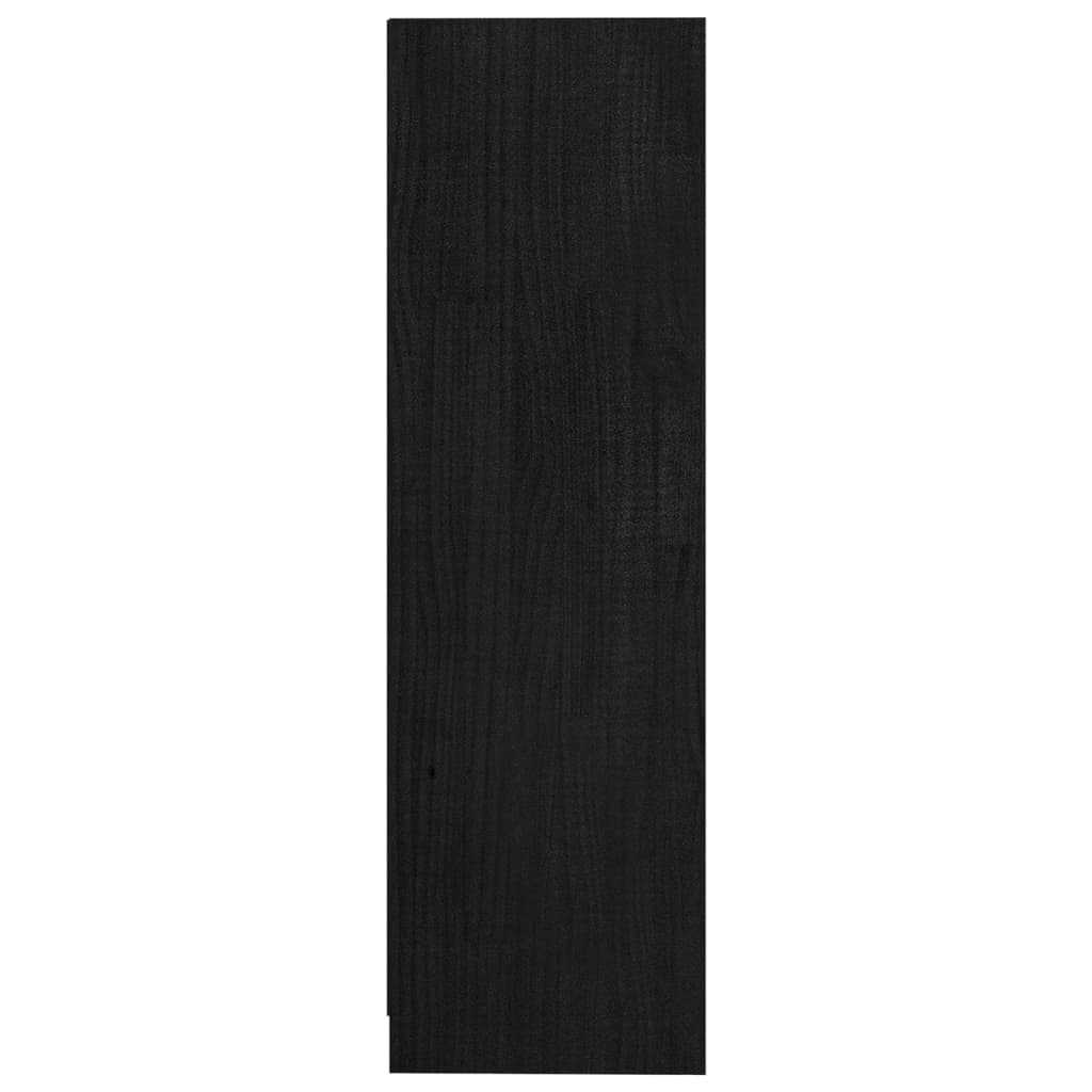 vidaXL Book Cabinet/Room Divider Black 104x33.5x110 cm Solid Pinewood