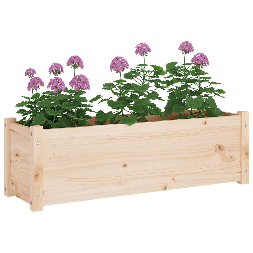 vidaXL Garden Planters 2 pcs 100x31x31 cm Solid Pinewood
