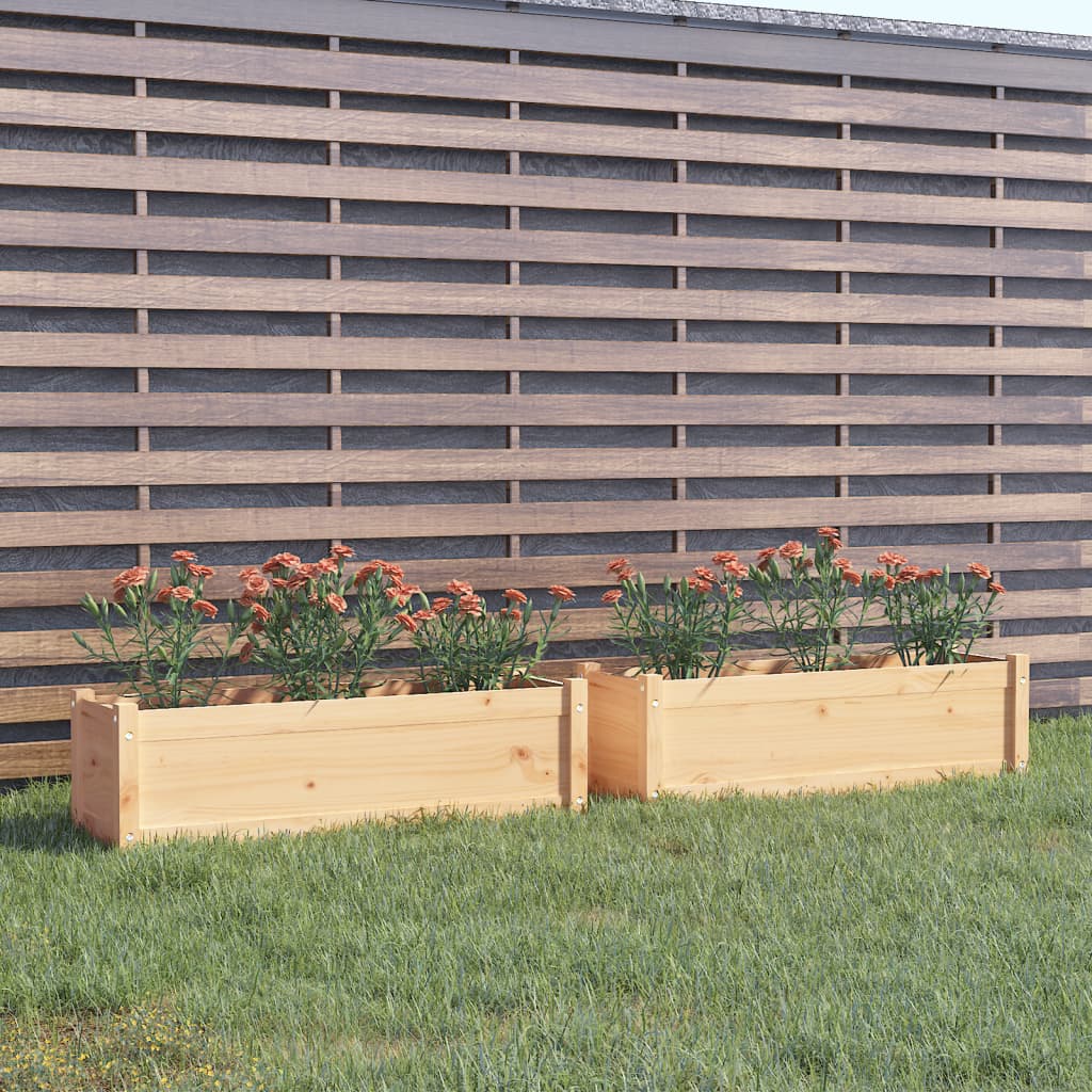 vidaXL Garden Planters 2 pcs 100x31x31 cm Solid Pinewood
