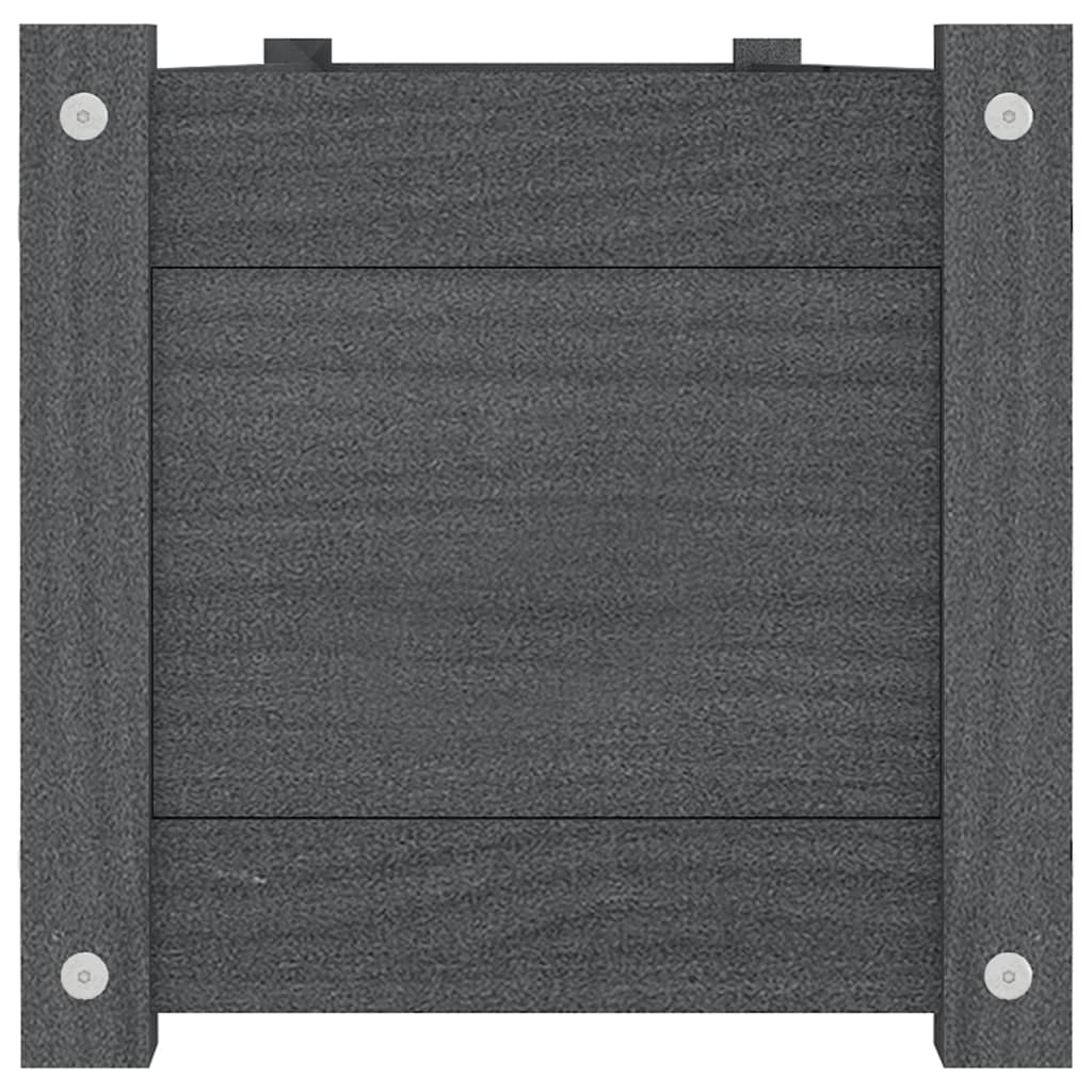 vidaXL Garden Raised Bed Grey 150x31x31 cm Solid Pinewood