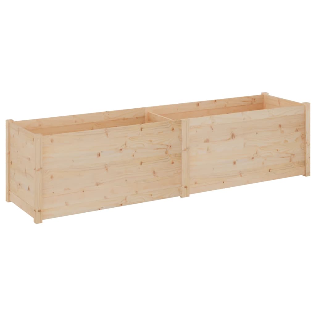 vidaXL Garden Planter 200x50x50 cm Solid Pinewood