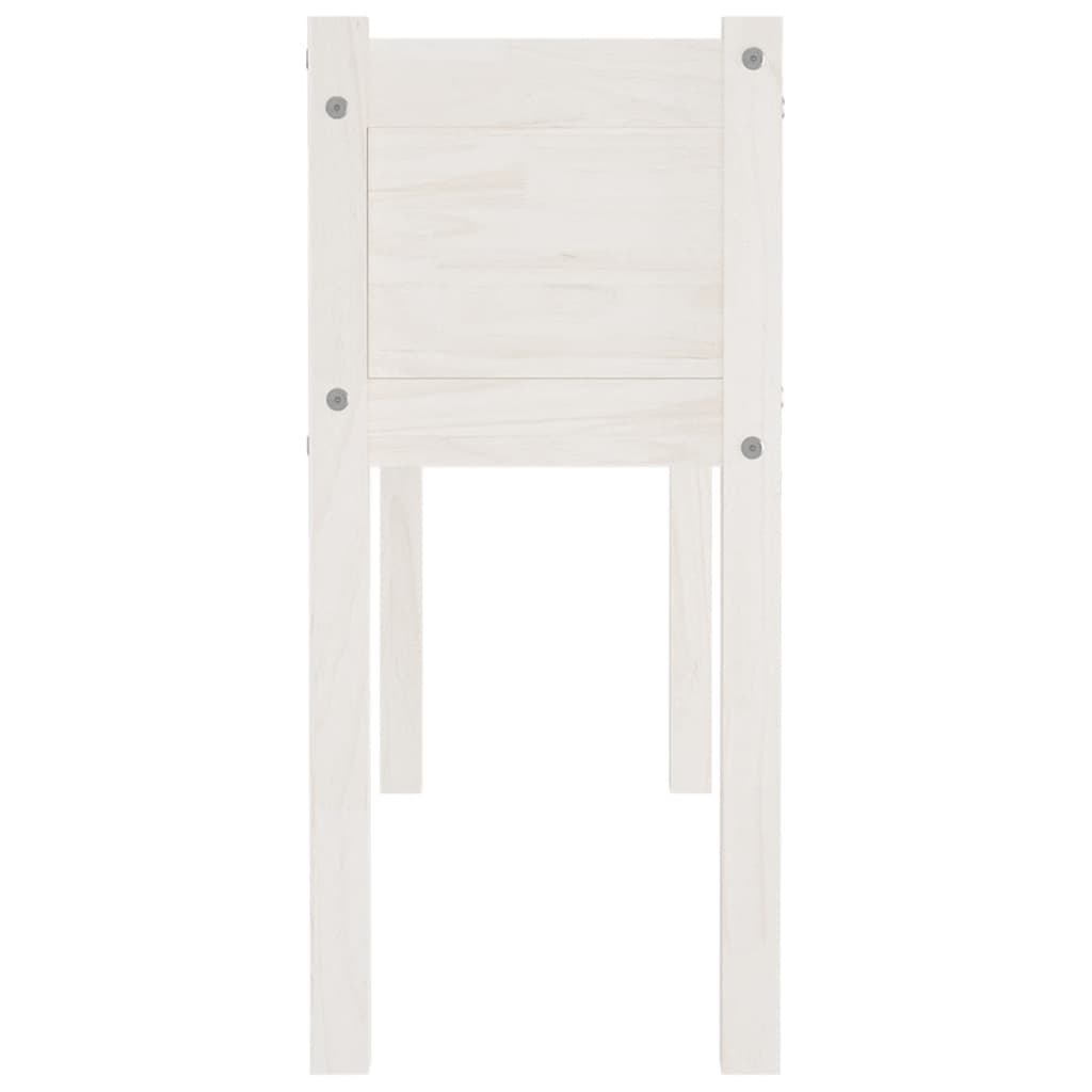 vidaXL Garden Planters 2 pcs White 110x31x70 cm Solid Pinewood