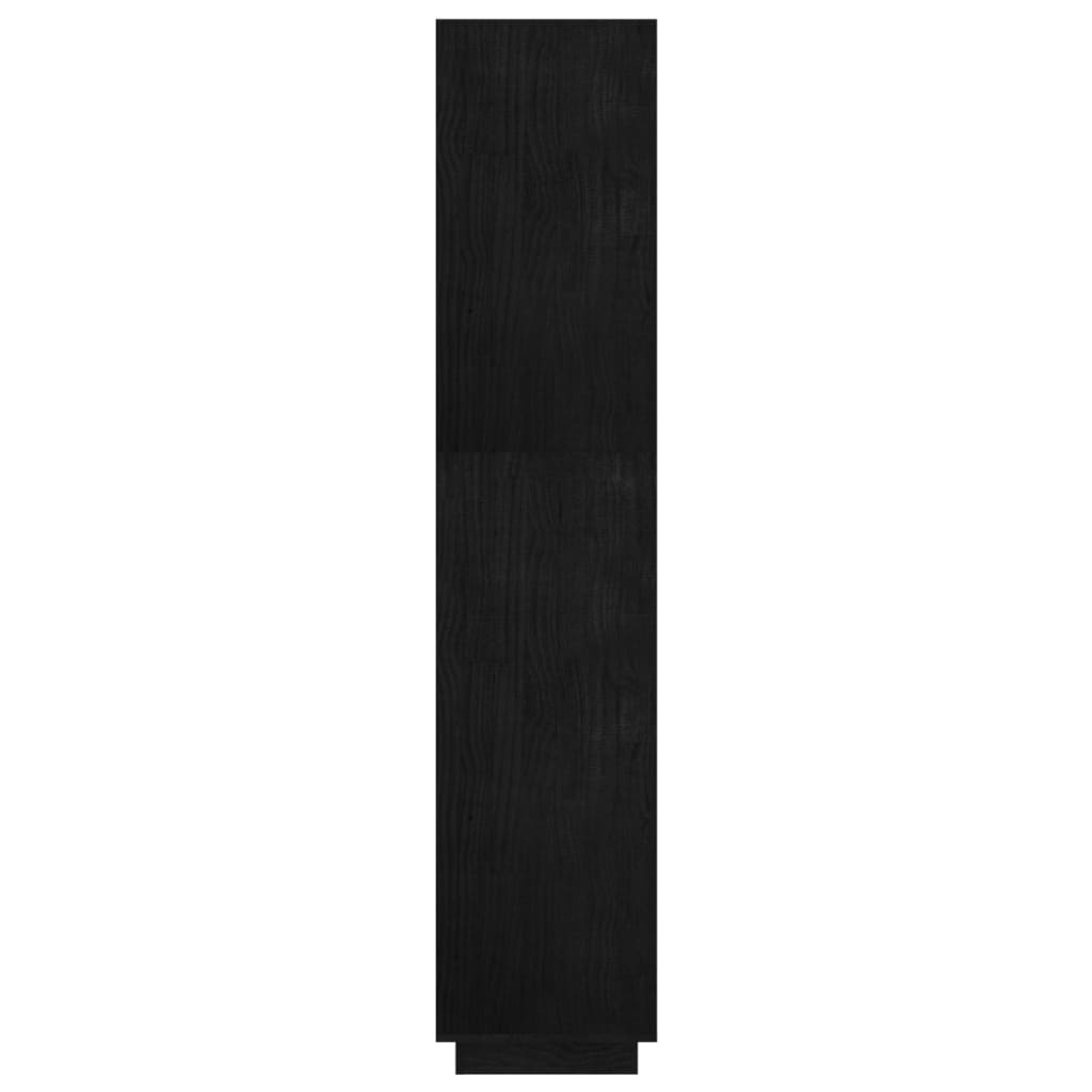 vidaXL Book Cabinet/Room Divider Black 80x35x167 cm Solid Pinewood