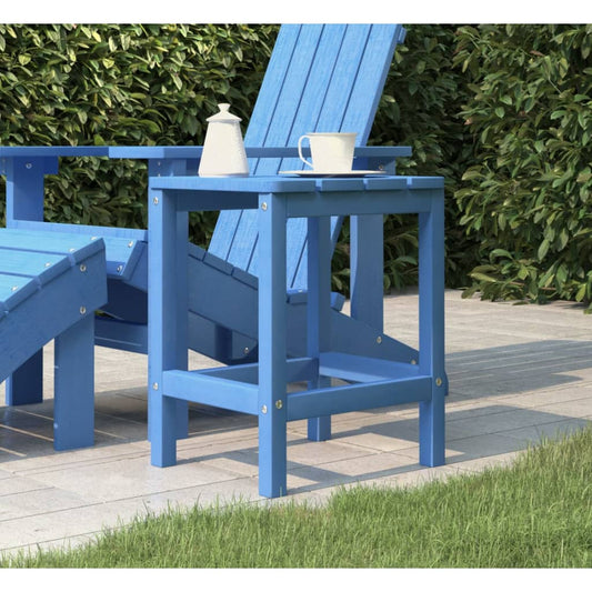 vidaXL Garden Adirondack Table Aqua Blue 38x38x46 cm HDPE