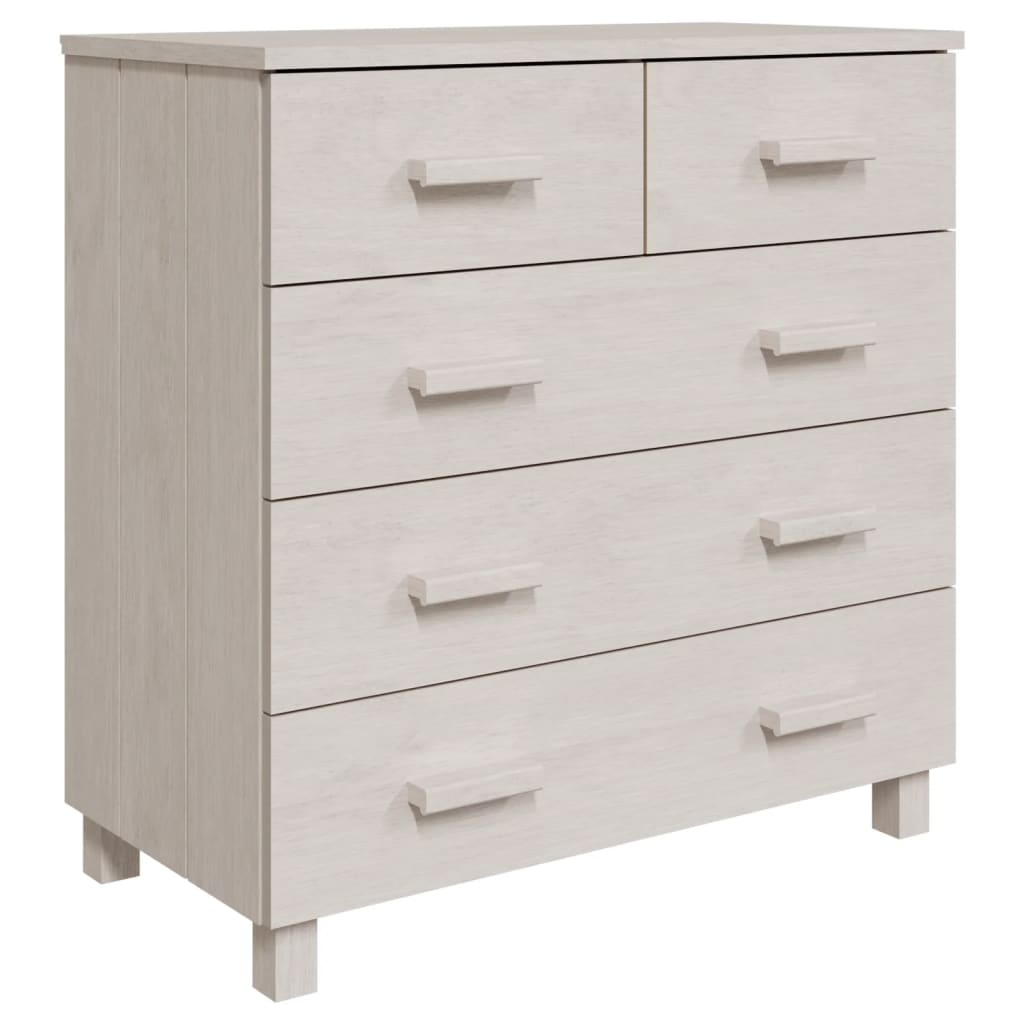 vidaXL Sideboard "HAMAR" White 79x40x80 cm Solid Wood Pine
