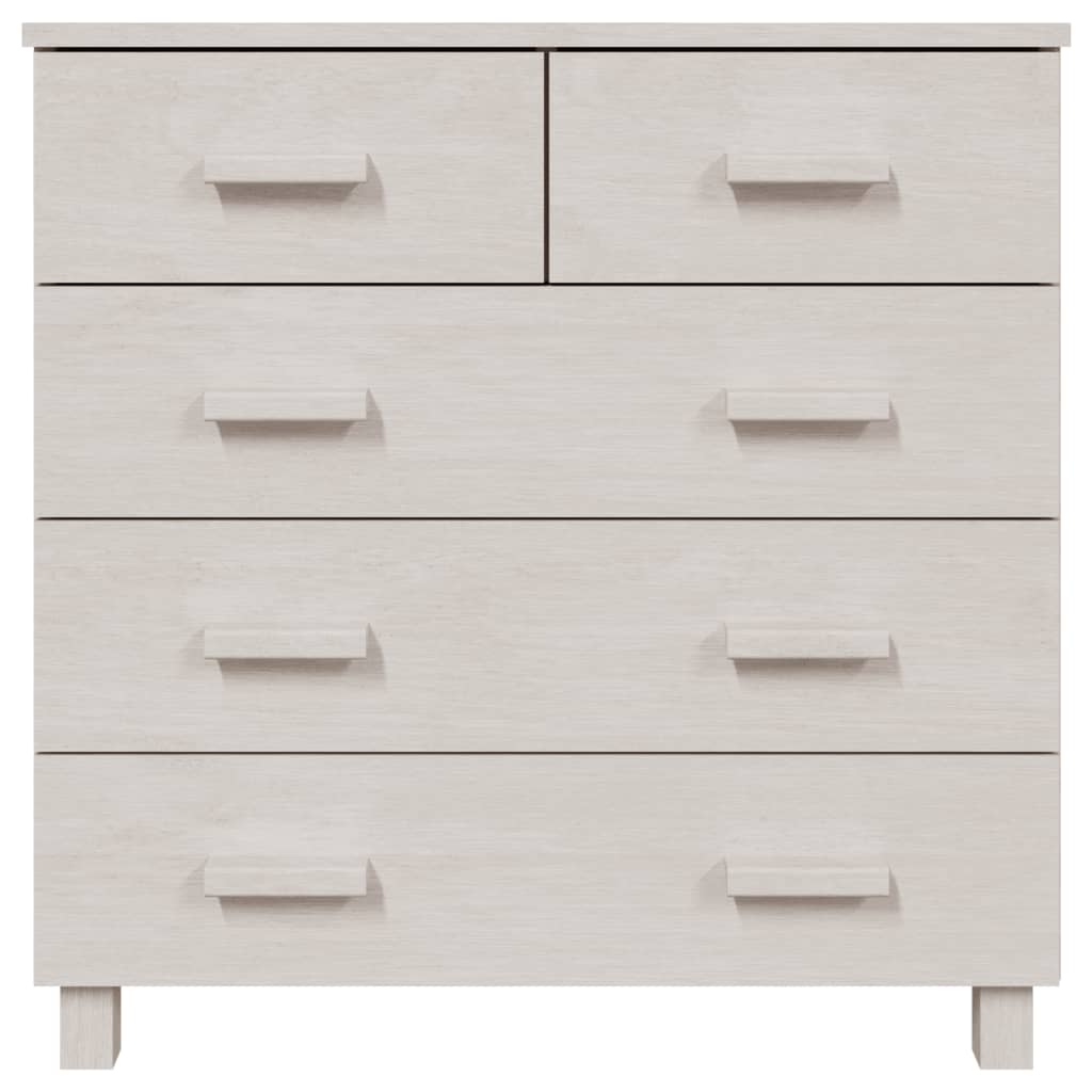 vidaXL Sideboard "HAMAR" White 79x40x80 cm Solid Wood Pine