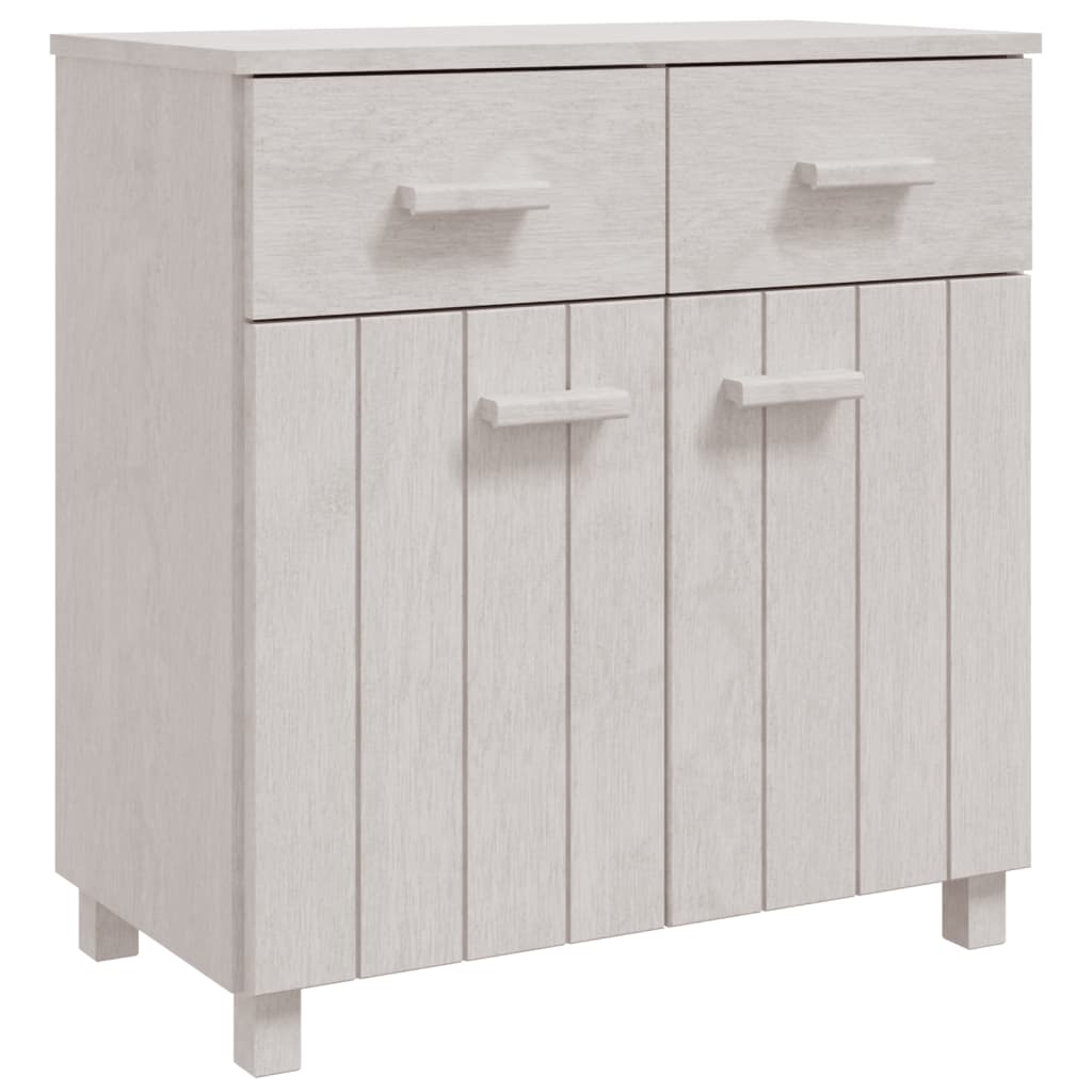 vidaXL Sideboard "HAMAR" White 79x40x80 cm Solid Wood Pine