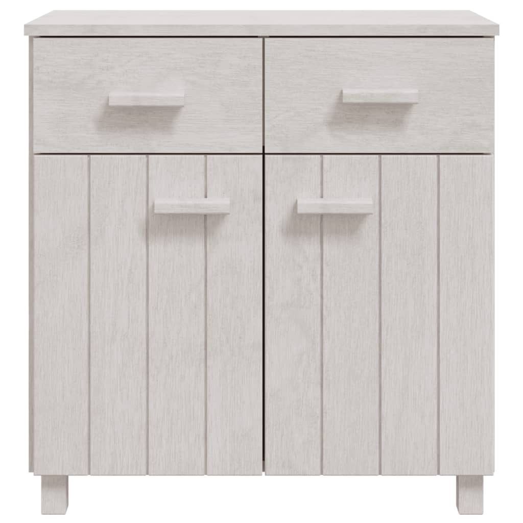 vidaXL Sideboard "HAMAR" White 79x40x80 cm Solid Wood Pine
