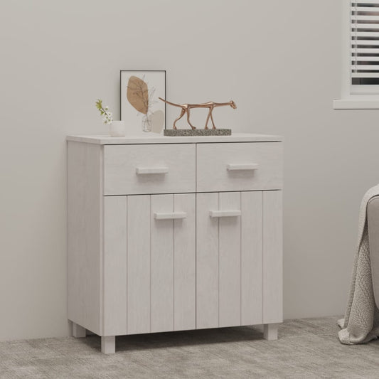vidaXL Sideboard "HAMAR" White 79x40x80 cm Solid Wood Pine